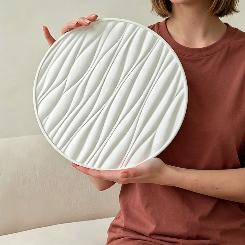 Resin Art Letters - Large Round Tray Silicone Mold Wave