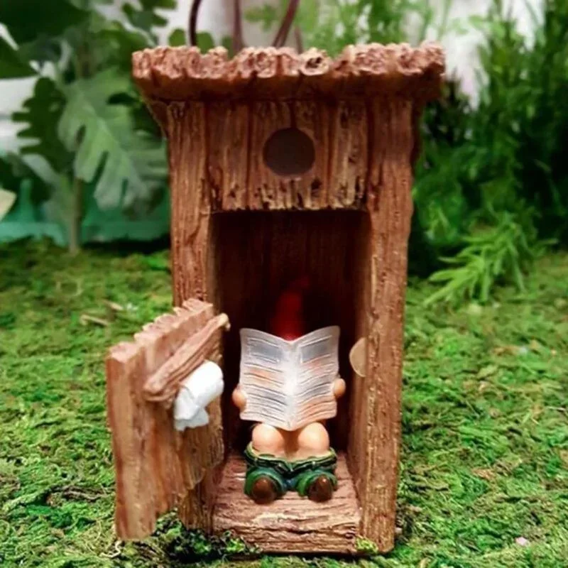 Resin Art Book - Reading Book Gnome Statue Sculpture Forgot