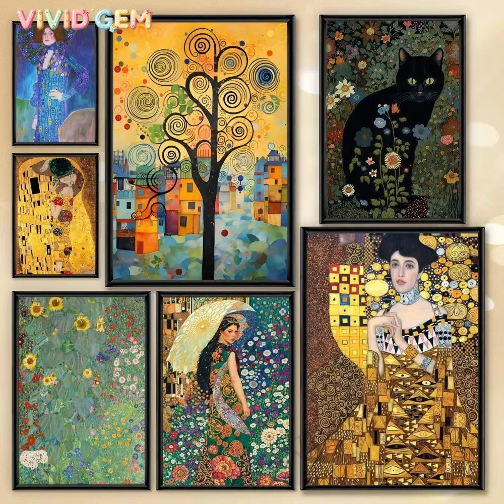 Resin Art Of Flowers - VIVID GEM Diamond Painting Gustav Klimt