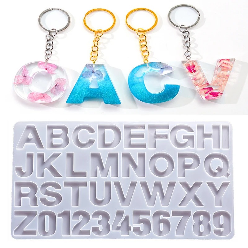 Resin Art Letters - Alphabet Epoxy Resin Silicone Mold DIY