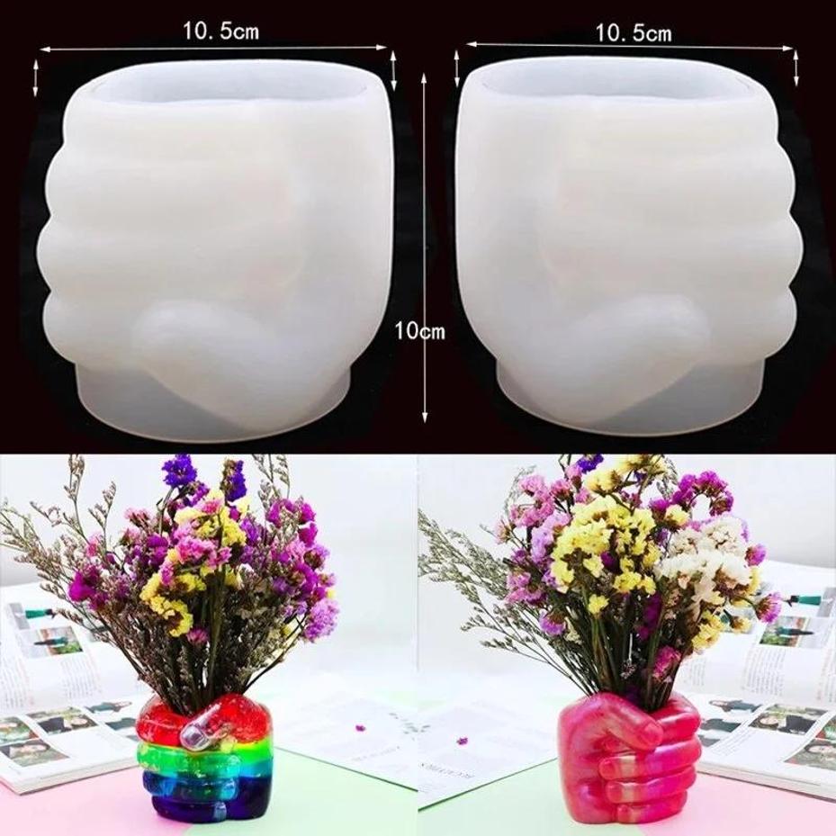 Resin Art Of Flowers - Plump Body Butt Art Flower Pot