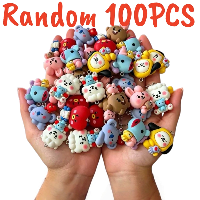 Resin Art Notes - 100PCS BT21 Resin Charms DIY Craft
