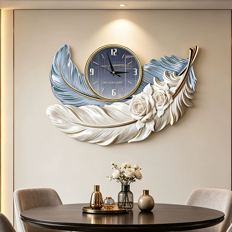High-end Feather Design Wall C - огляд і ціна Resin Art Wall Clock