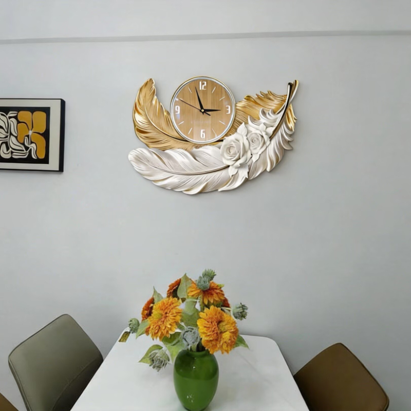 High-end Feather Design Wall C - огляд і ціна Resin Art Wall Clock