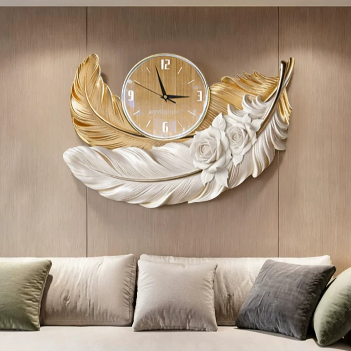 High-end Feather Design Wall C - огляд і ціна Resin Art Wall Clock