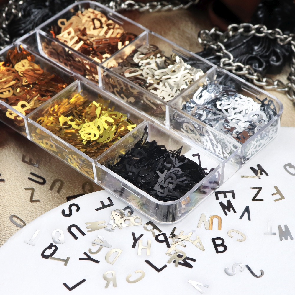 6-Grid Box Metallic Alphabet N - огляд і ціна Resin Art Zone