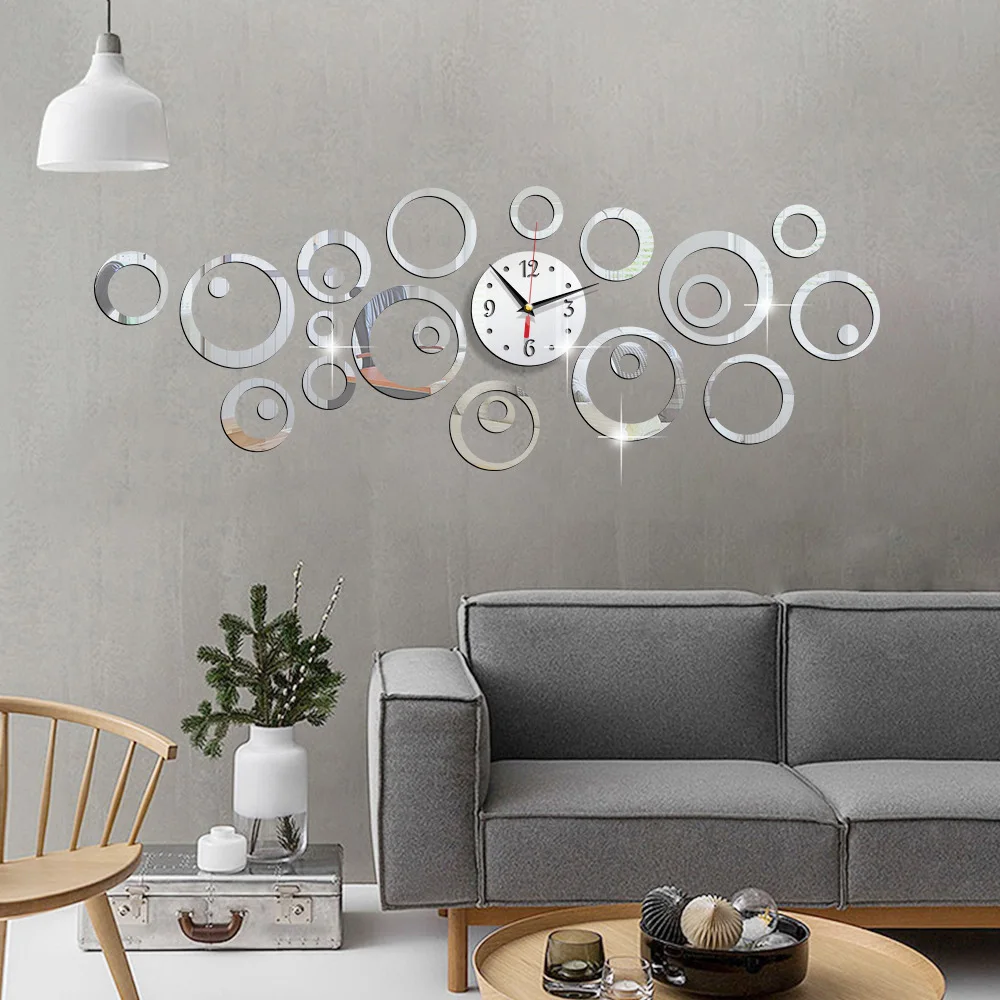 3D Stereo Acrylic Mirror Large - огляд і ціна Resin Art Wall Clock