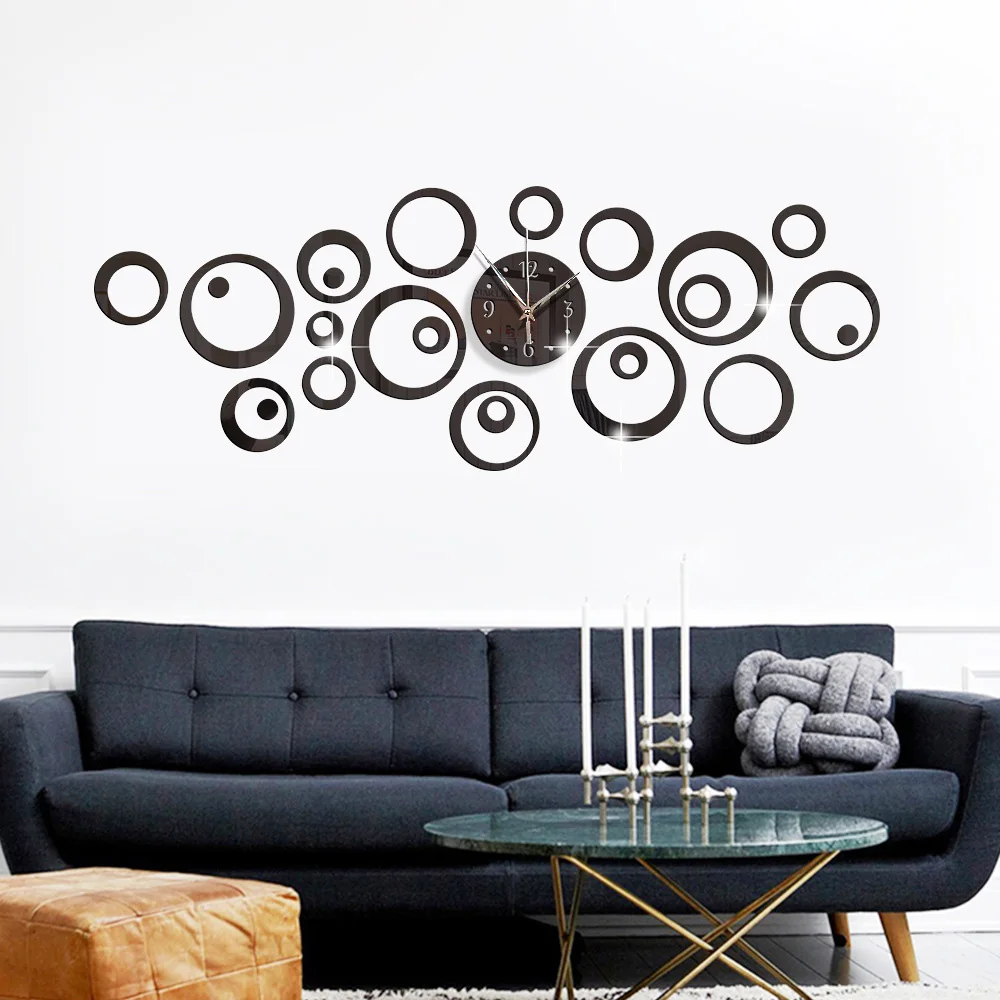 3D Stereo Acrylic Mirror Large - огляд і ціна Resin Art Wall Clock