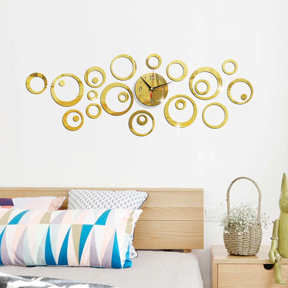 3D Stereo Acrylic Mirror Large - огляд і ціна Resin Art Wall Clock