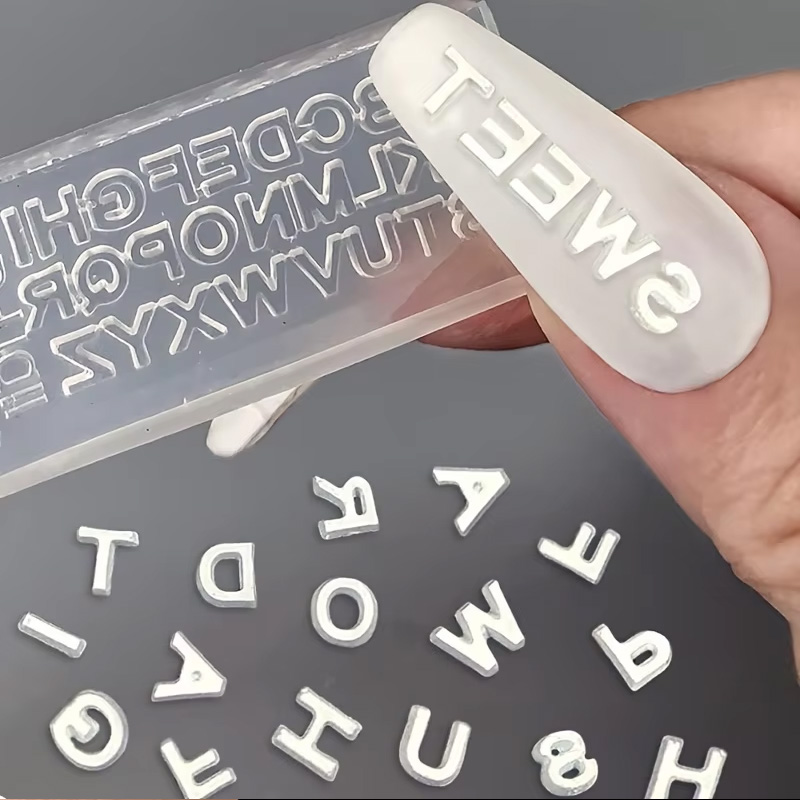 3D Letter Nail Art Silicone Mo - огляд і ціна Resin Art Zone