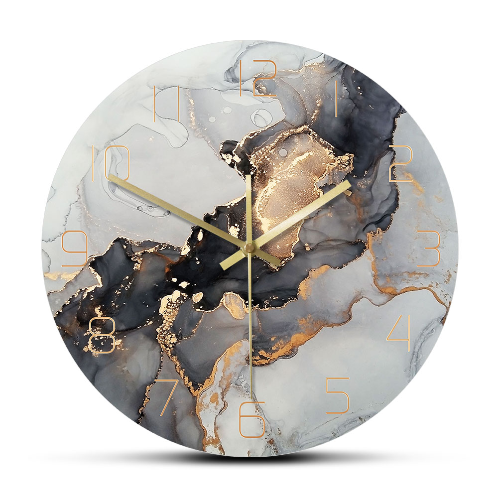 Abstract Alcohol Ink Printed W - огляд і ціна Resin Art Wall Clock