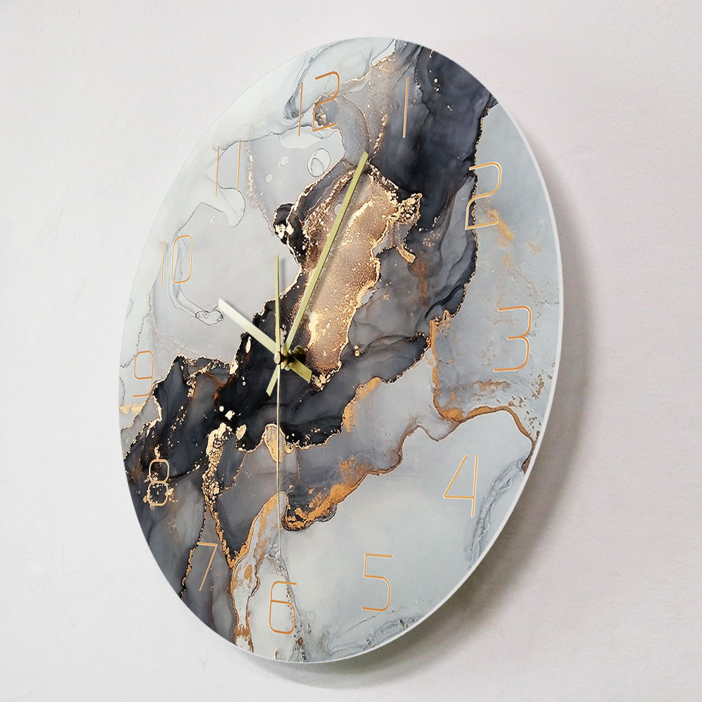 Abstract Alcohol Ink Printed W - огляд і ціна Resin Art Wall Clock