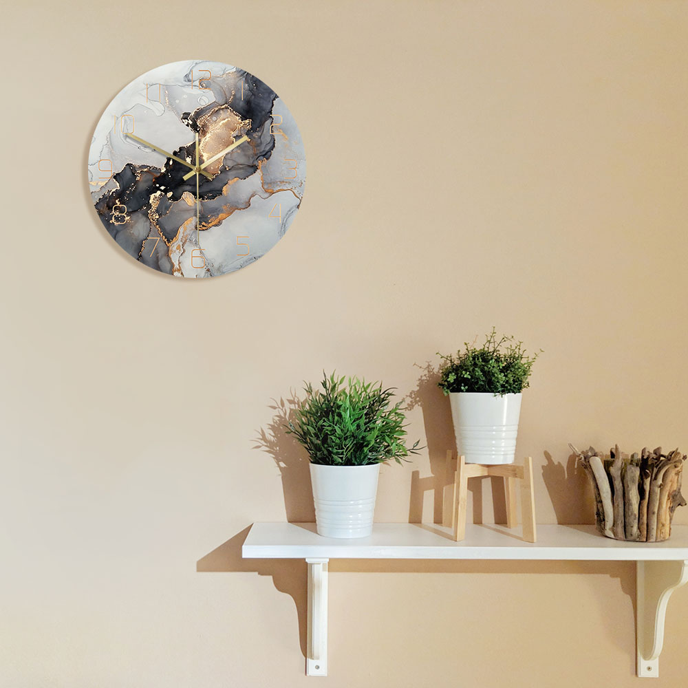 Abstract Alcohol Ink Printed W - огляд і ціна Resin Art Wall Clock