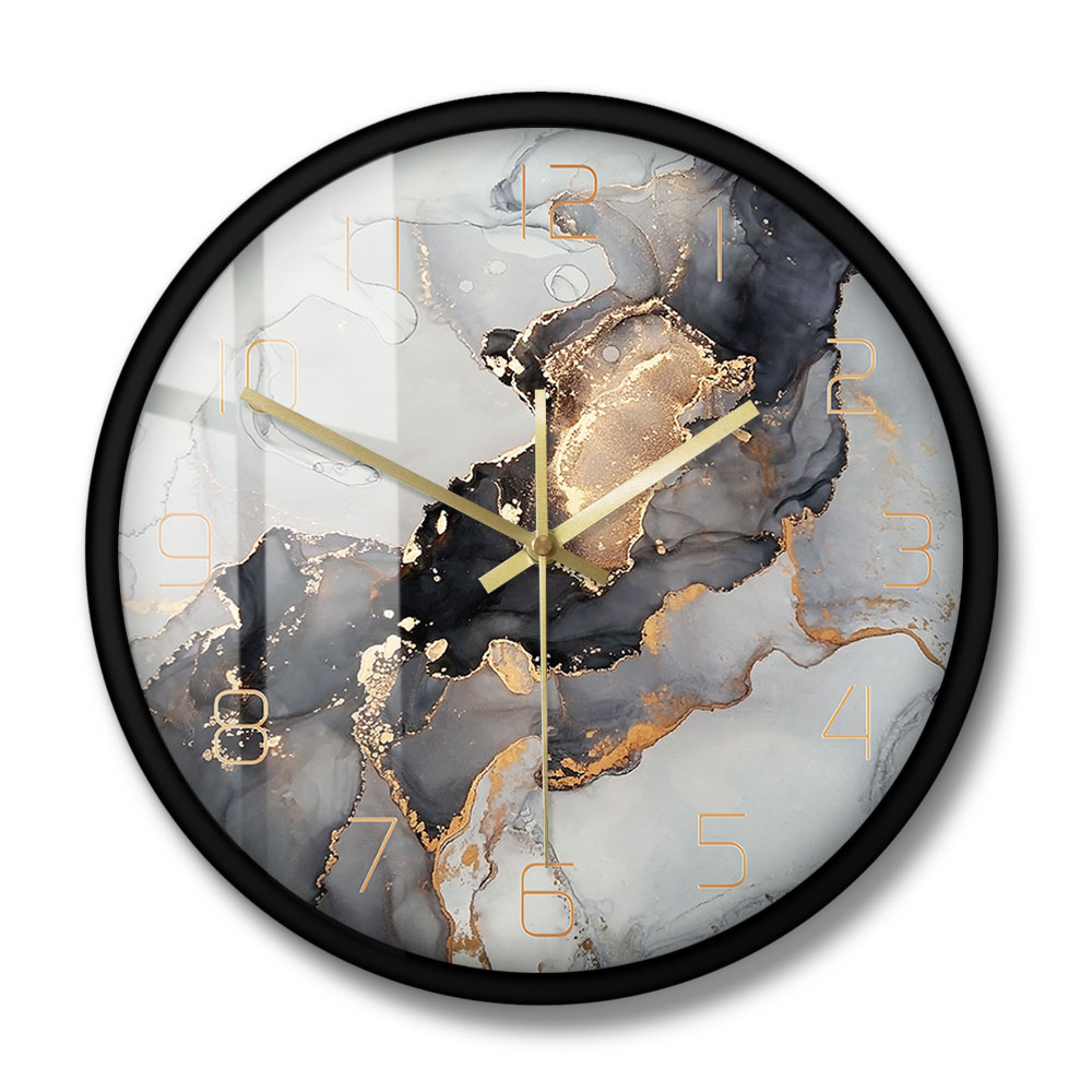 Abstract Alcohol Ink Printed W - огляд і ціна Resin Art Wall Clock