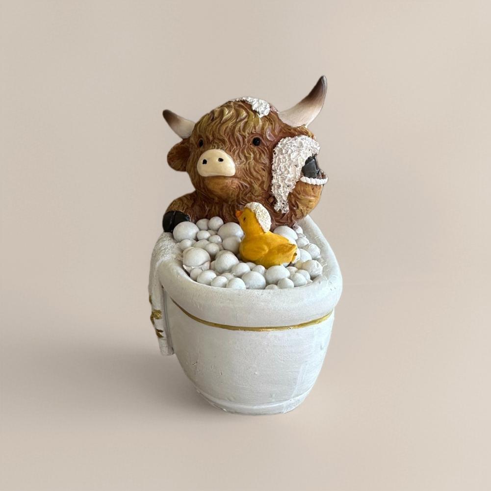 1/3Pcs Bathroom Highland Cow F - огляд і ціна Resin Art Book