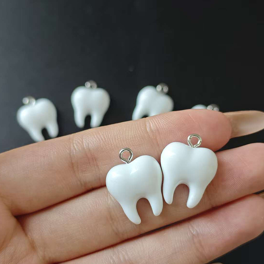 10pcs Cute White Teeth Resin P - огляд і ціна Resin Art Notes