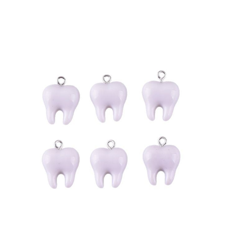 10pcs Cute White Teeth Resin P - огляд і ціна Resin Art Notes