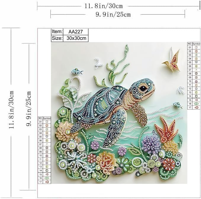 Sea Turtle Animal Diamond Pain - огляд і ціна Resin Art Of Flowers