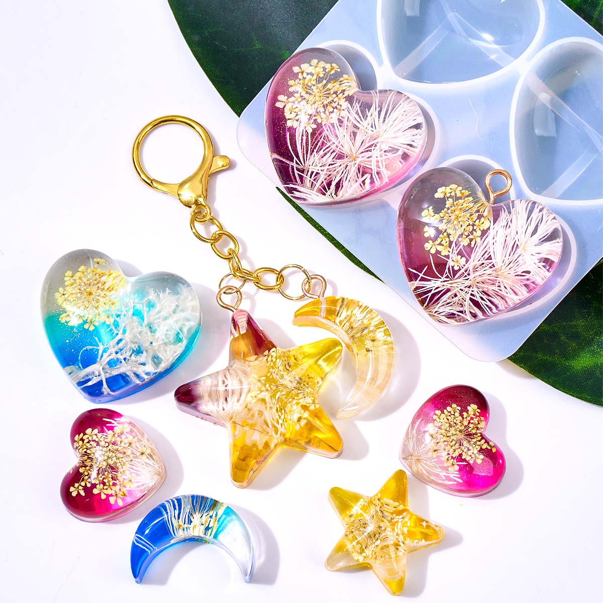 Heart Star Moon Pendant Silico - огляд і ціна Resin Art Letters