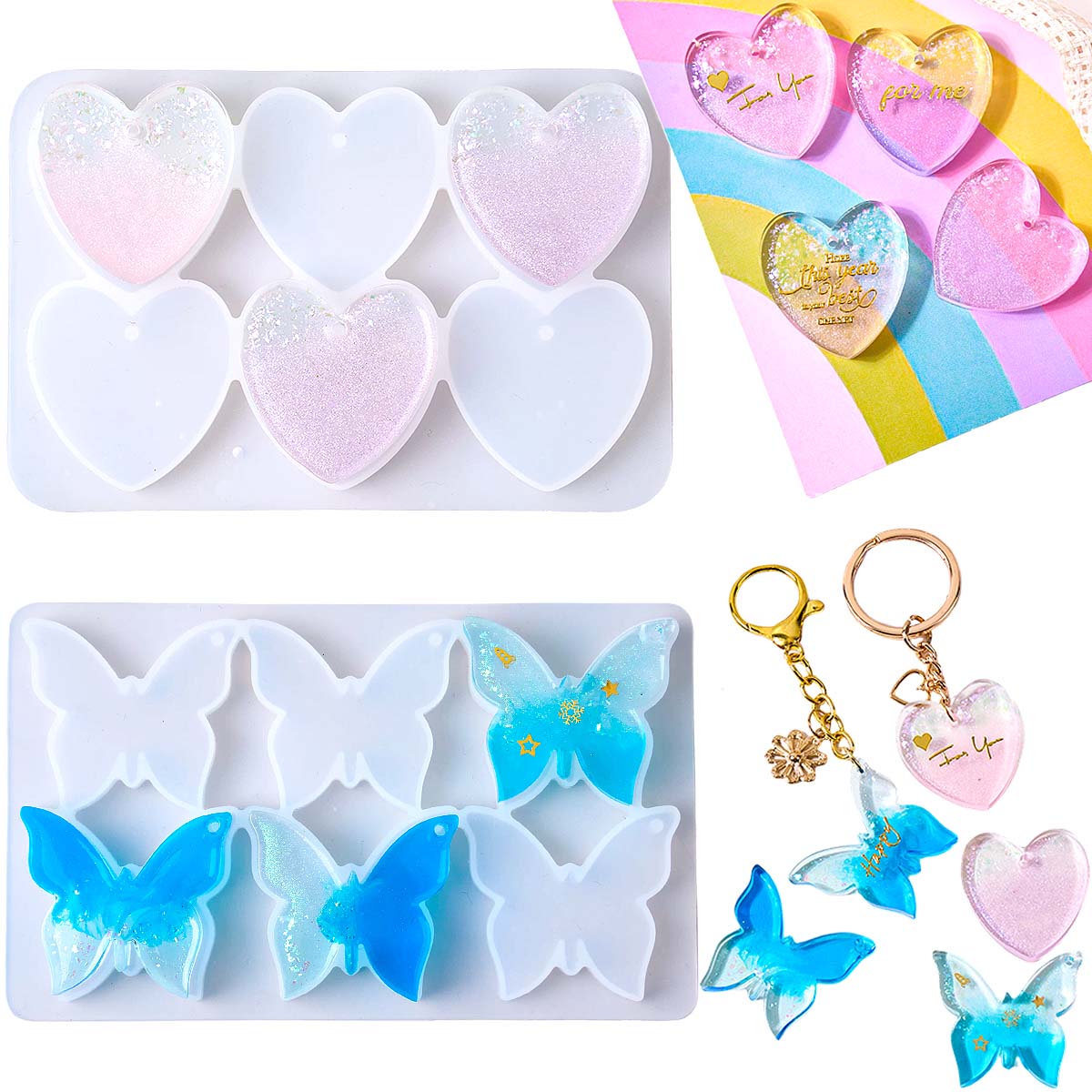 Six-hole with Holes Earring Si - огляд і ціна Resin Art Letters