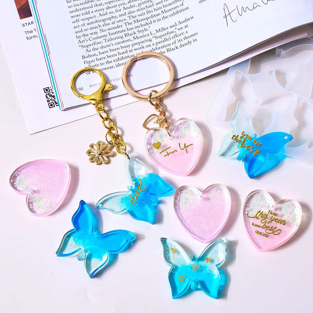 Six-hole with Holes Earring Si - огляд і ціна Resin Art Letters