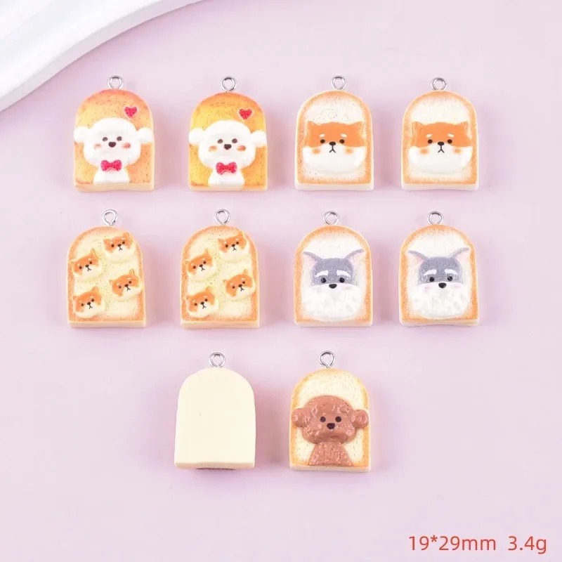 10Pcs Cute Toast Dog Resin Pen - огляд і ціна Resin Art Things