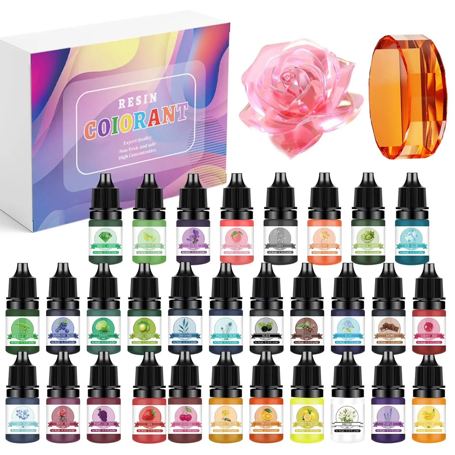 30Colors 5ml Epoxy Resin Pigme - огляд і ціна Resin Art Letters