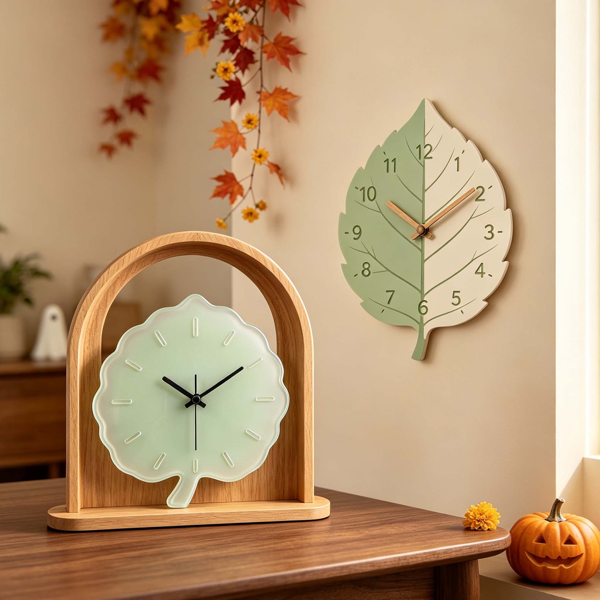 Clock Silicone Molds Leaf Vein - огляд і ціна Resin Art Wall Clock