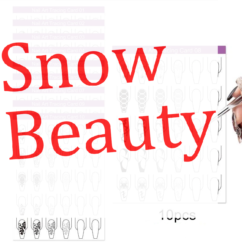 10pcs Nail Art Lines Practice  - огляд і ціна Resin Art Guide Free