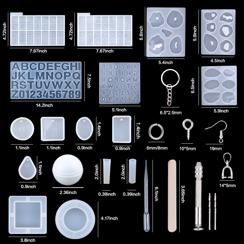 Silicone Resin Molds Kit Epoxy - огляд і ціна Resin Art Earrings Kit