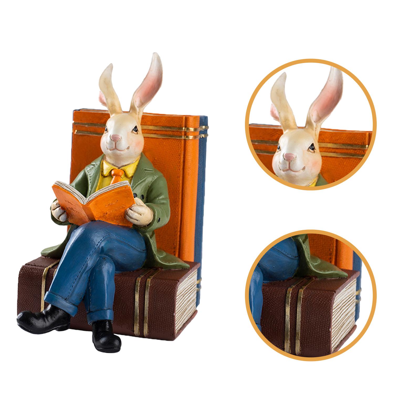 Reading Book Rabbit Statue Res - огляд і ціна Resin Art Book