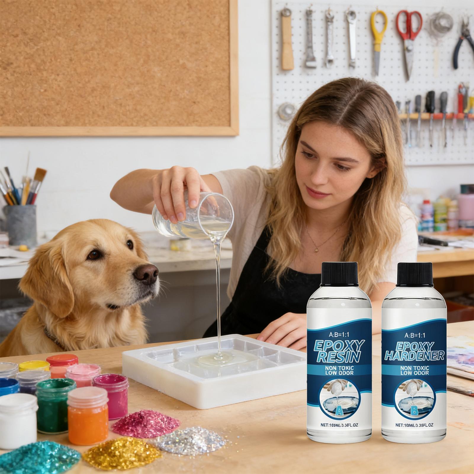 Epoxy Resin Kit AB Glue Clear  - огляд і ціна Resin Art Earrings Kit
