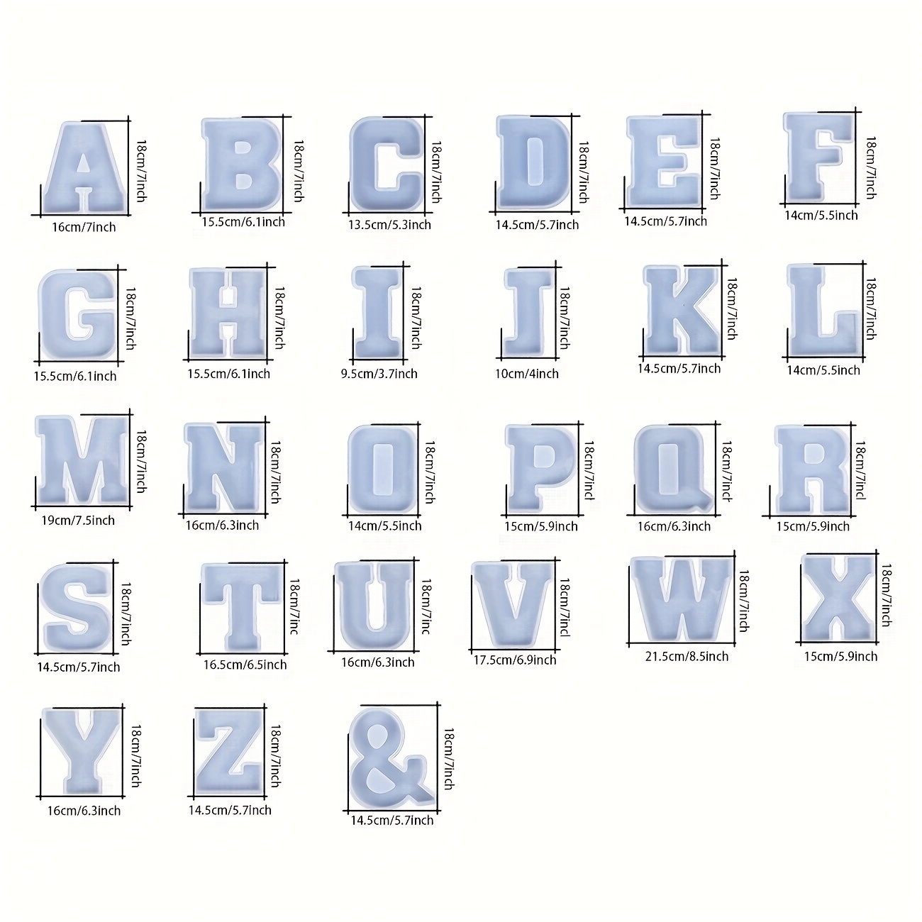 7-Inch Large Letter Resin Mold - огляд і ціна Resin Art Letters