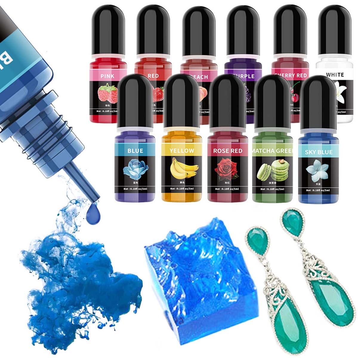 5ml/Bottle Epoxy Resin Pigment - огляд і ціна Resin Art Letters