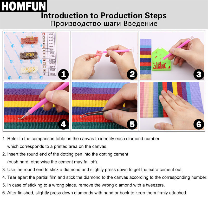 HOMFUN AB Art 5D Diy Diamond P - огляд і ціна Resin Art Book