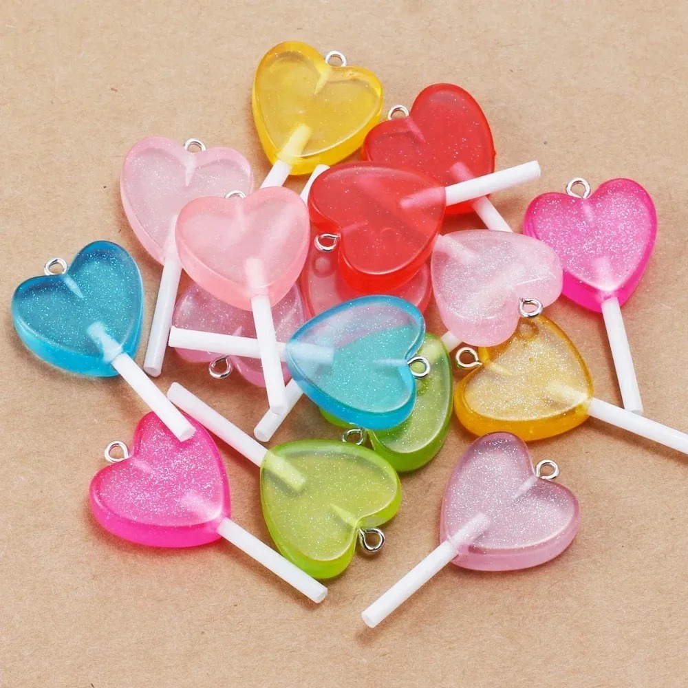 10Pcs Kawaii Sparkly Heart Lol - огляд і ціна Resin Art Engagement