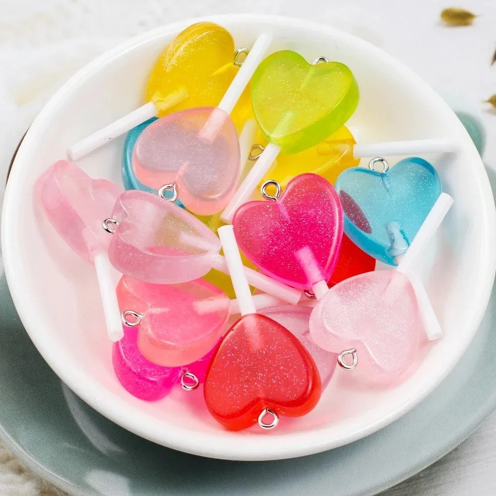 10Pcs Kawaii Sparkly Heart Lol - огляд і ціна Resin Art Engagement