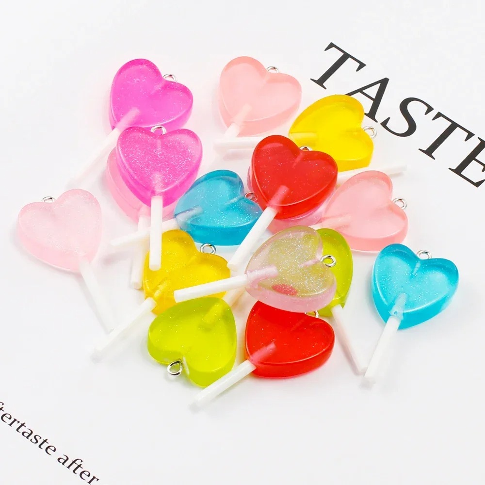 10Pcs Kawaii Sparkly Heart Lol - огляд і ціна Resin Art Engagement