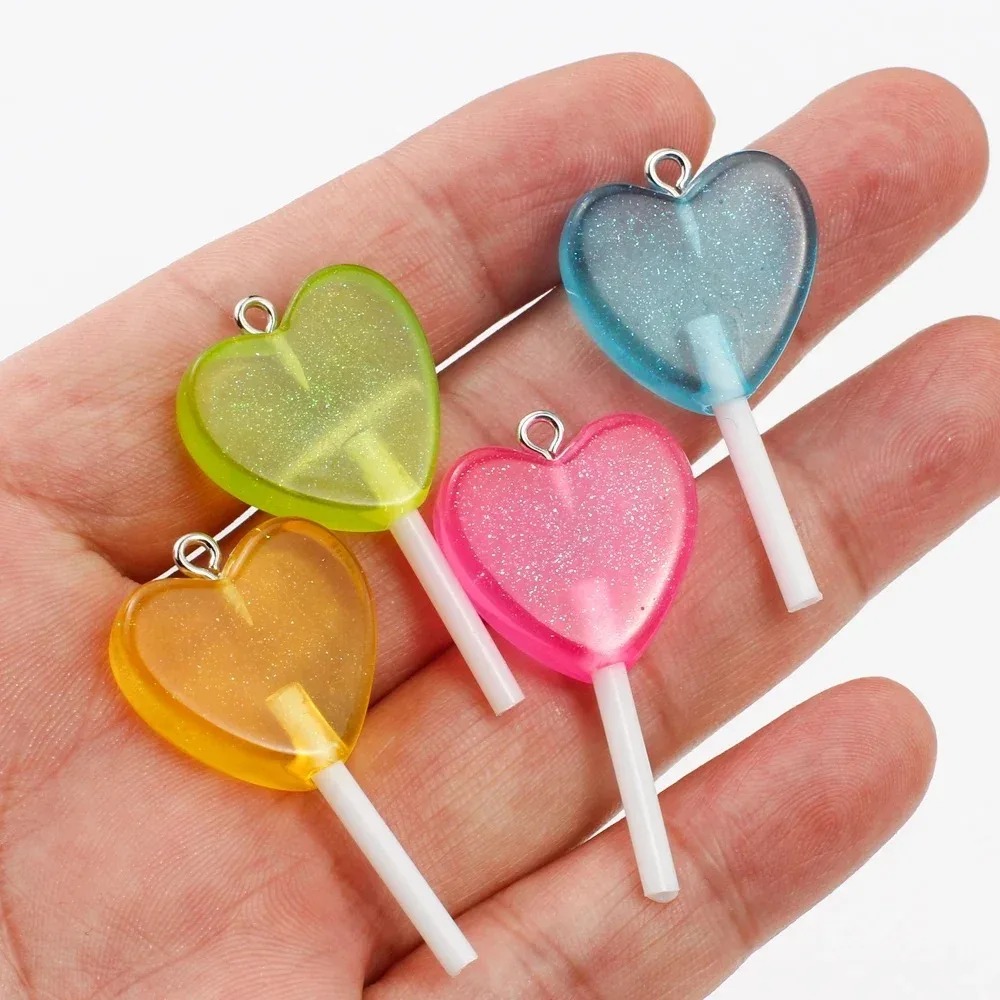10Pcs Kawaii Sparkly Heart Lol - огляд і ціна Resin Art Engagement