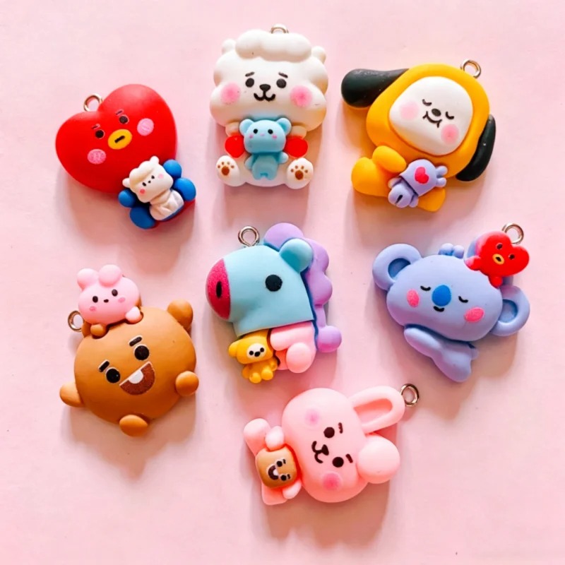 100PCS BT21 Resin Charms DIY C - огляд і ціна Resin Art Notes