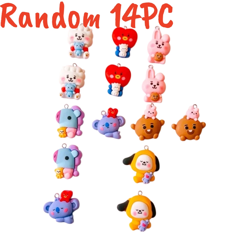 100PCS BT21 Resin Charms DIY C - огляд і ціна Resin Art Notes