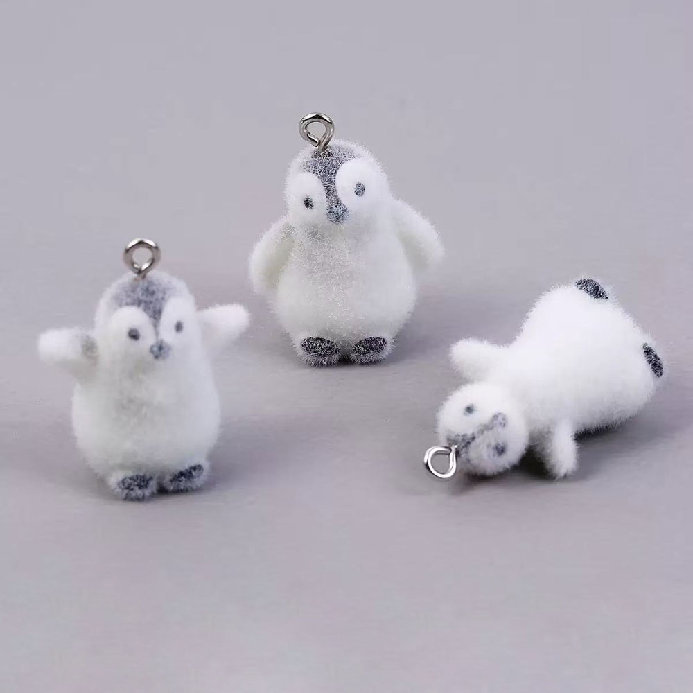 5pcs Flocking Small Penguin Re - огляд і ціна Resin Art Engagement