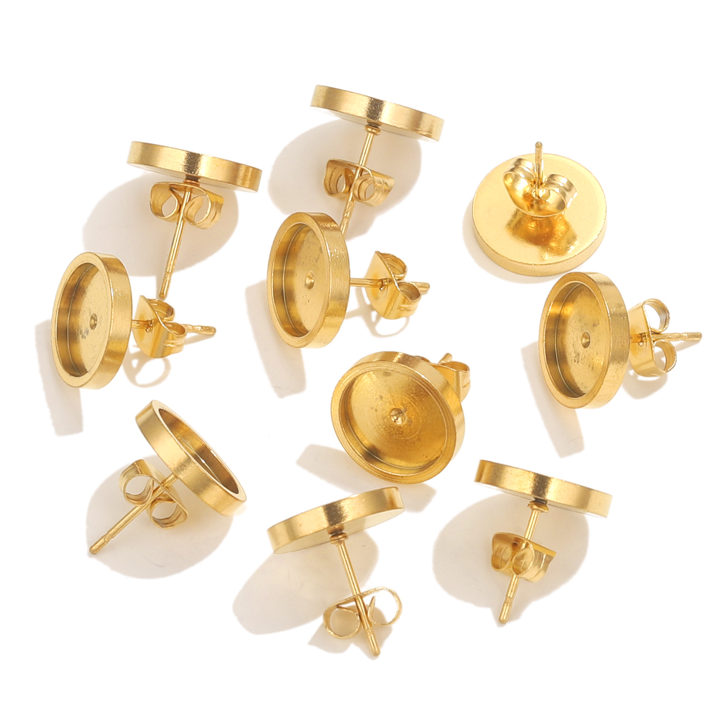 10pcs Stainless Steel Gold Ear - огляд і ціна Resin Art Engagement