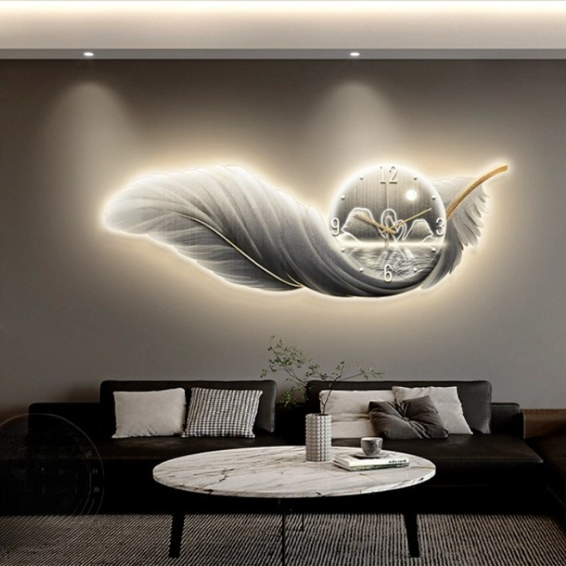 Nordic Luxury Wall Clock LED F - огляд і ціна Resin Art Wall Clock